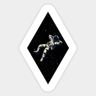 Minimalistic - Diamond stars with astronaut Sticker